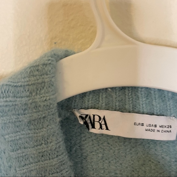 Zara Fuzzy Knit Sweater Crew Neck - Picture 7 of 8